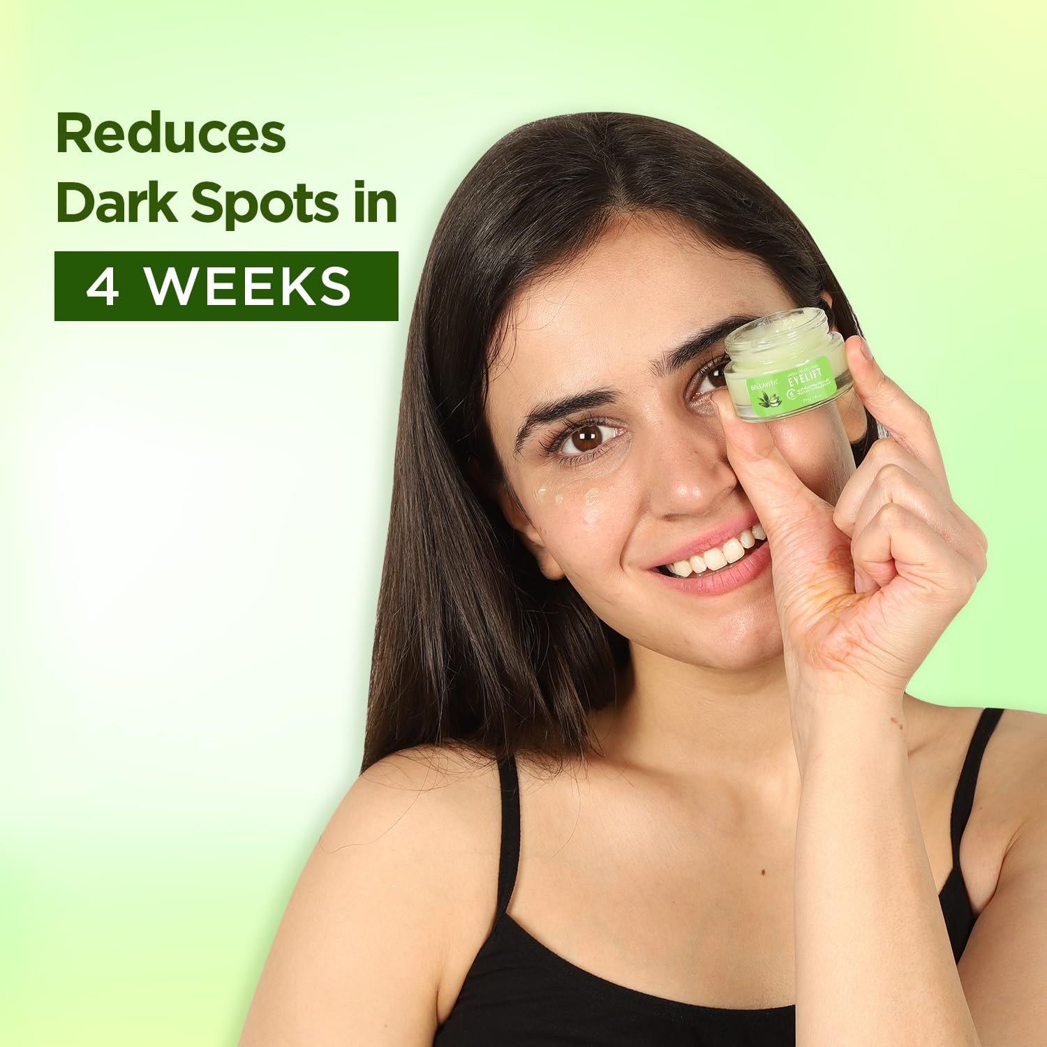 Bella Vita Organic EyeLift Hydrating Natural Under Eye Cream Gel for Dark Circles, Puffy Eyes, Wrinkles & Removal of Fine Lines for Women & Men, 20 gm